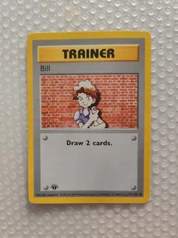 Pokemon TCG Bill Base Set Shadowless 1st Edition Card 91/102 Regular - Image 1