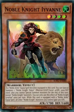 SOFU-EN088 NOBLE KNIGHT IVYANNE SUPER RARE 1ST EDITION YuGiOh CARD - Image 1