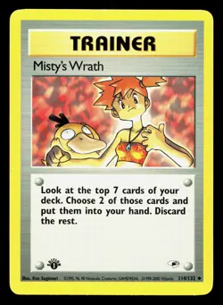 Misty's Wrath 114/132 Gym Heroes LP 1st ED Pokemon Card TCG - Image 1