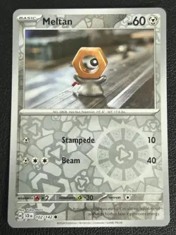 Meltan 102/142 Stellar Crown Reverse Holo Pokemon TCG Card NM - Image 1