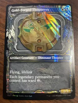 MTG - Gold-Forged Thopteryx 211 - Showcase Halo Foil MOM: The Aftermath MAT - NM - Image 1