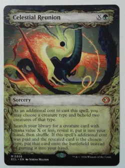 Celestial Reunion *Showcase Mythic Rare* Magic MtG x1 Lorwyn Eclipsed - Image 1