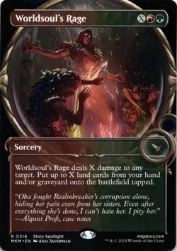 Worldsouls's Rage BORDERLESS Murders at Karlov Manor Magic MTG NM - Image 1