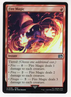 MTG Final Fantasy Foil Uncommon #0136 Fire Magic - Image 1