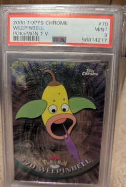 2000 Topps Chrome #70 Weepinbell Pokemon T.V. Spectra PSA 9 - Image 1