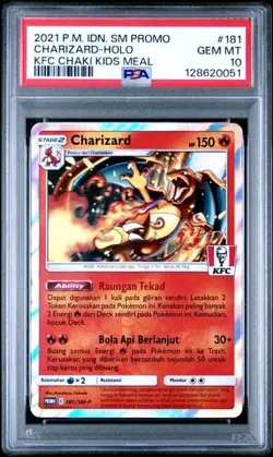 Pokemon Charizard 181/SM-P KFC Kentucky Fried Chicken Promo Card PSA 10 - Image 1