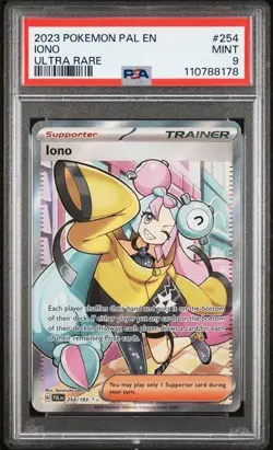 Pokemon Paldea Evolved #254 Iono Ultra Rare PSA 9 - Image 1