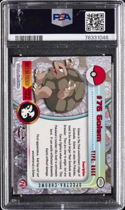 2000 TOPPS CHROME POKEMON T.V. SPECTRA #76 GOLEM PSA 6 - Image 2