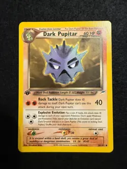 Pokemon Vintage WOTC Dark Pupitar 38/105 Neo Destiny 1st Edition Regular - Image 1