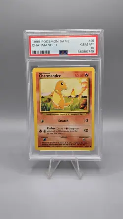 PSA 10 Charmander Base Set Unlimited Pokemon TCG Gem Mint #46 - Image 1