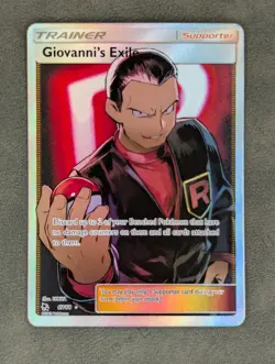 Giovanni's Exile (Full Art) 67/68 Pokemon TCG Ultra Rare Hidden Fates Near Mint - Image 1