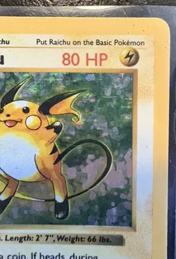 Pokemon TCG Raichu Base Set 14/102 Holo 1999-2000 Wizards Base Set Copyright... - Image 4