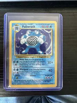 Poliwrath Unlimited Holo Rare Pokemon TCG Base Set 13/102 MP Condition - Image 1