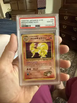 1998 Pokemon P.M. Japanese Gym Brock’s Ninetales Holo #38 Psa 10 Gem Mint - Image 1