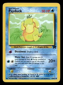 Psyduck 65/82 Common Team Rocket WOTC Pokemon LP - Image 1