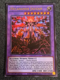 Yugioh Hecahands Jauzah PHRE-EN006 Ultra Rare 1st Edition NM - Image 1