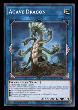 Yugioh Agave Dragon #MP19-EN191 2019 Gold Sarcophagus Tin Mega Pack LP - Image 1