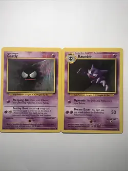 Pokemon Card- Gastly & Haunter - Base Set - 50,29/102 - Image 1