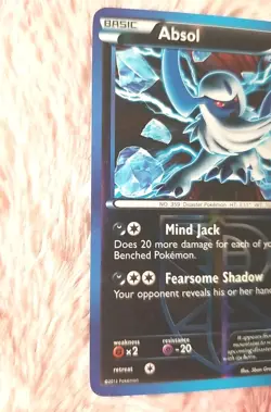 2013 Pokemon Absol #67/116 Plasma Freeze Black & White Holo Rare Card MP - Image 2