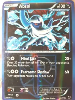 2013 Pokemon Absol #67/116 Plasma Freeze Black & White Holo Rare Card MP - Image 4