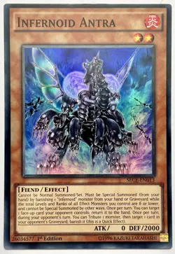 SECE-EN013 Infernoid Antra - Super Rare 1st Edition Near Mint YuGiOh Card - Image 1