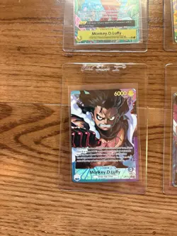 2024 One Piece Two Legends Monkey.D.Luffy Treasure Rare #OP07-109. 4 Card Lot NM - Image 4