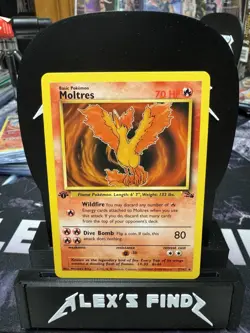 Moltres 27/62 1st Edition Played Fossil Set 1999 Non-Holo Rare Pokemon Card - Image 1