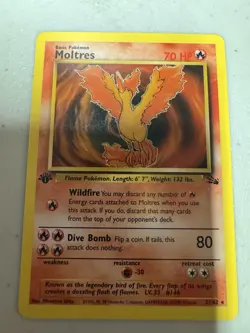 Moltres 27/62 1st Edition Played Fossil Set 1999 Non-Holo Rare Pokemon Card - Image 5