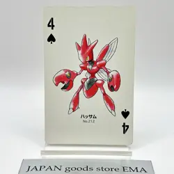 Pokemon Scizor #212 Playing Cards Gold Poker Pichu Nintendo Japanese Japan Rare - Image 1