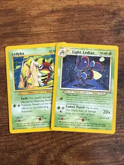 Pokemon TCG Light Ledian Neo Destiny Card 24/105 Unlimited Rare + Ledyba 71/105 - Image 1