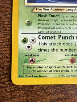 Pokemon TCG Light Ledian Neo Destiny Card 24/105 Unlimited Rare + Ledyba 71/105 - Image 3