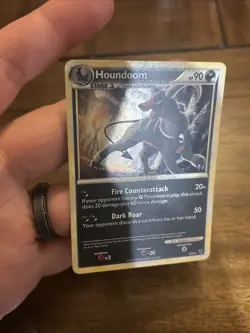 Pokemon TCG Houndoom 5/90 HGSS Undaunted Holo Rare Card Vintage Foil Old School - Image 2