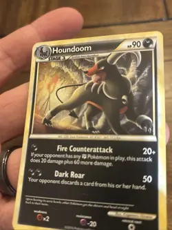 Pokemon TCG Houndoom 5/90 HGSS Undaunted Holo Rare Card Vintage Foil Old School - Image 3