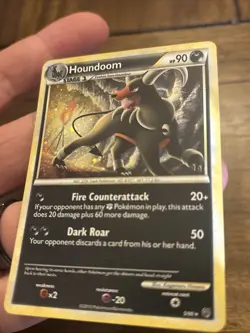 Pokemon TCG Houndoom 5/90 HGSS Undaunted Holo Rare Card Vintage Foil Old School - Image 4