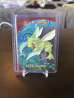 2000 TOPPS POKEMON TV ANIMATION CLEAR CARDS #PC9 SCYTHER - Image 1