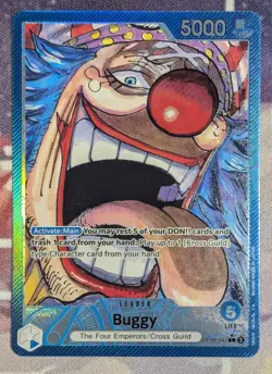Buggy OP09-042 Leader Parallel One Piece Card Emperors in the New World English - Image 1