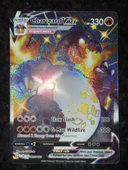 2021 Pokemon TCG Charizard VMAX Shining Fates Holo Card SV107/SV122 - Image 1