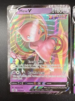 Pokemon TCG Mew V 113/264 Sword & Shield Fusion Strike Ultra Rare Holo Card NM - Image 4