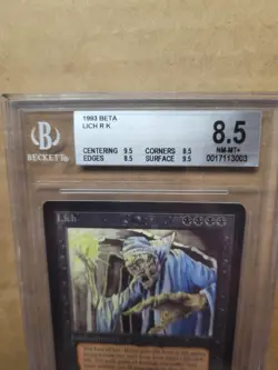Lich Beta NM-Mint+ Reserved List Rare Vintage MTG Magic Graded 8.5 Beckett Card - Image 5