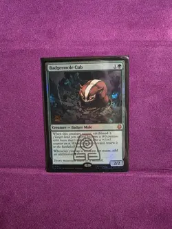 NM Badgermole Cub Prerelease Card Foil - Image 1