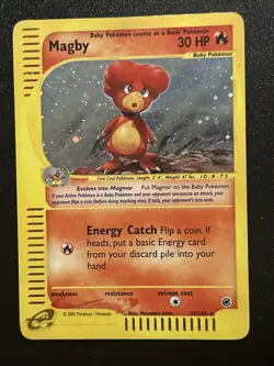 Magby 017/165 Expedition Base Set Holo Pokemon Card LP Rare Set! WOTC - Image 1
