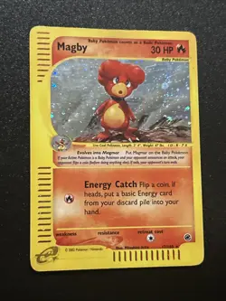 Magby 017/165 Expedition Base Set Holo Pokemon Card LP Rare Set! WOTC - Image 4