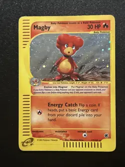 Magby 017/165 Expedition Base Set Holo Pokemon Card LP Rare Set! WOTC - Image 5