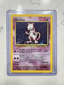 Mewtwo Holo 010/102 Base Set Pokemon Card 1999 Wizards of the Coast - Image 1