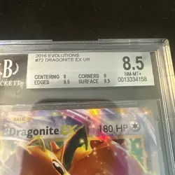 POKEMON TCG 2016 XY Evolutions DRAGONITE EX 72/108 | BGS 8.5 - Image 3