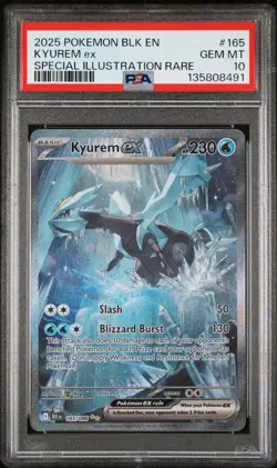 2025 Pokemon Blk En-Black Bolt #165 Kyurem Ex Special Illustration Rare PSA 10 - Image 1