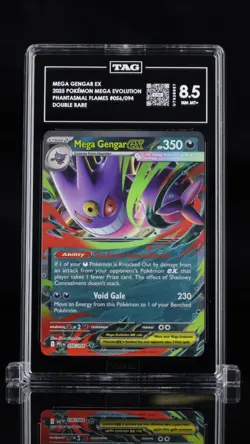 TAG 8.5 - Mega Gengar ex 056/094 Double Rare Pokemon Phantasmal Flames Mint - Image 1