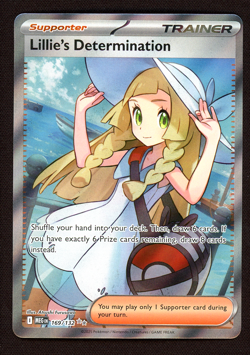 Lillie's Determination 169/132 Full Art Trainer Pokemon Mega Evolution Base NM - Image 1