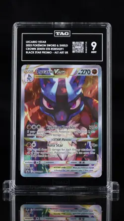 TAG 9 - Lucario VSTAR SWSH291 Black Star Promo - Crown Zenith ETB Pokemon TCG - Image 1