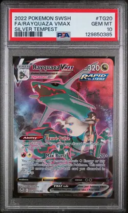 PSA 10 - Rayquaza VMAX TG20/TG30 Silver Tempest Trainer Gallery Pokemon Gem Mint - Image 1